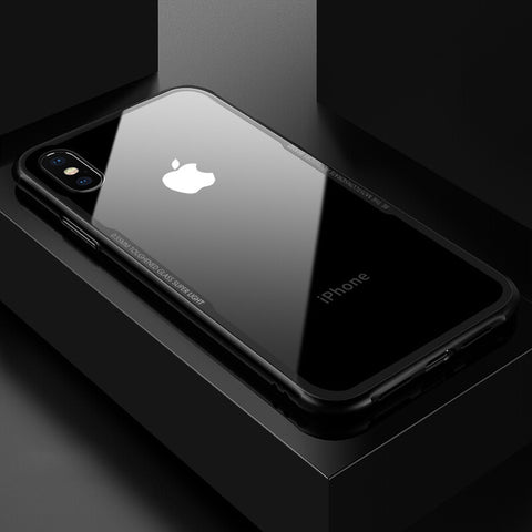Cafele for iPhone X Case Glass+TPU Case for iPhone X Anti-scratch Back Case for iPhoneX Transparent for iPhone X Luxury Case